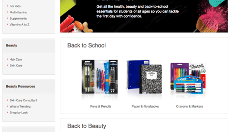 CVS 'Back to You' Web Page